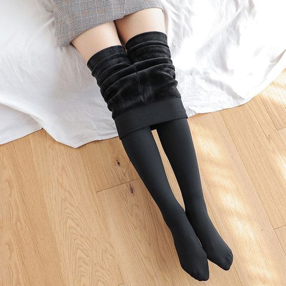 Fleece Leggings Black Color (Pack of 2)